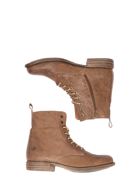 DreiMaster Vintage Women's Soft Leather Ankle Boots