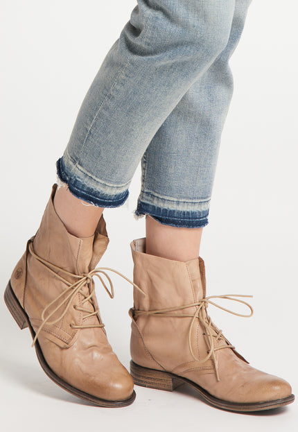DreiMaster Vintage Women's Soft Leather Ankle Boots