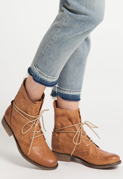 DreiMaster Vintage Women's Soft Leather Ankle Boots