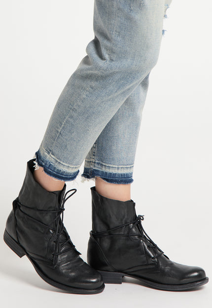 DreiMaster Vintage Women's Soft Leather Ankle Boots
