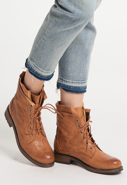 DreiMaster Vintage Women's Soft Leather Ankle Boots