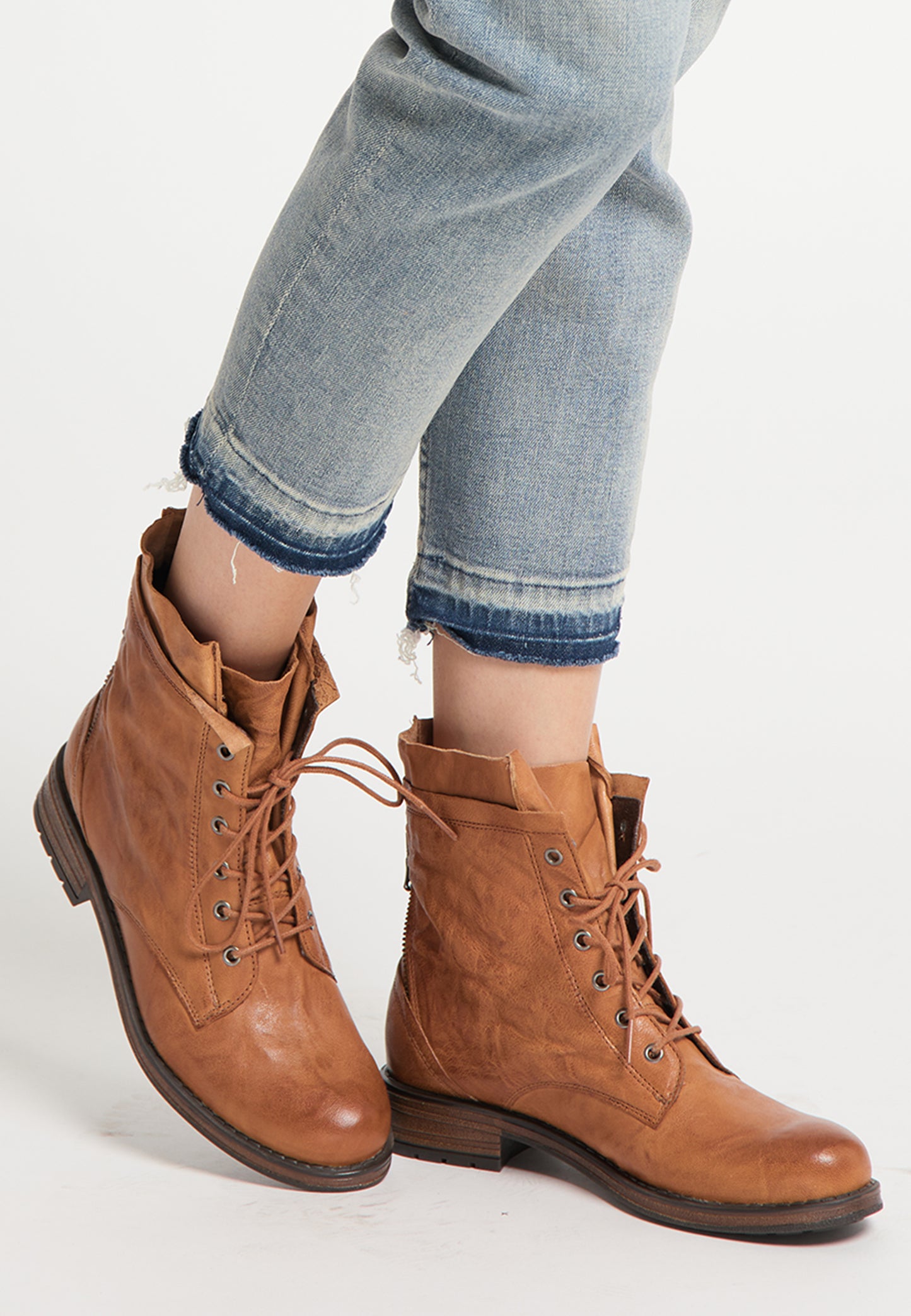 DreiMaster Vintage women's soft leather ankle boots