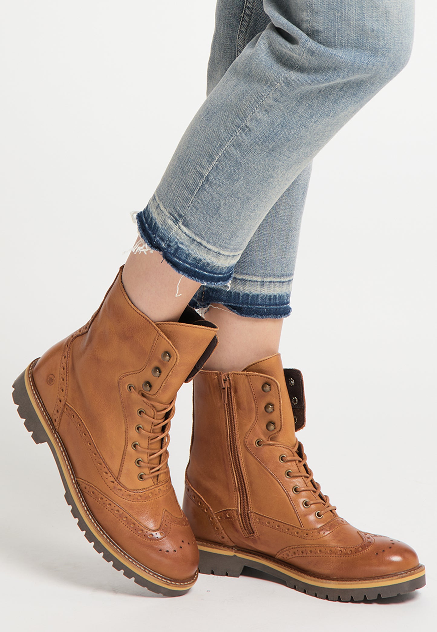 DreiMaster Vintage women's soft leather ankle boots