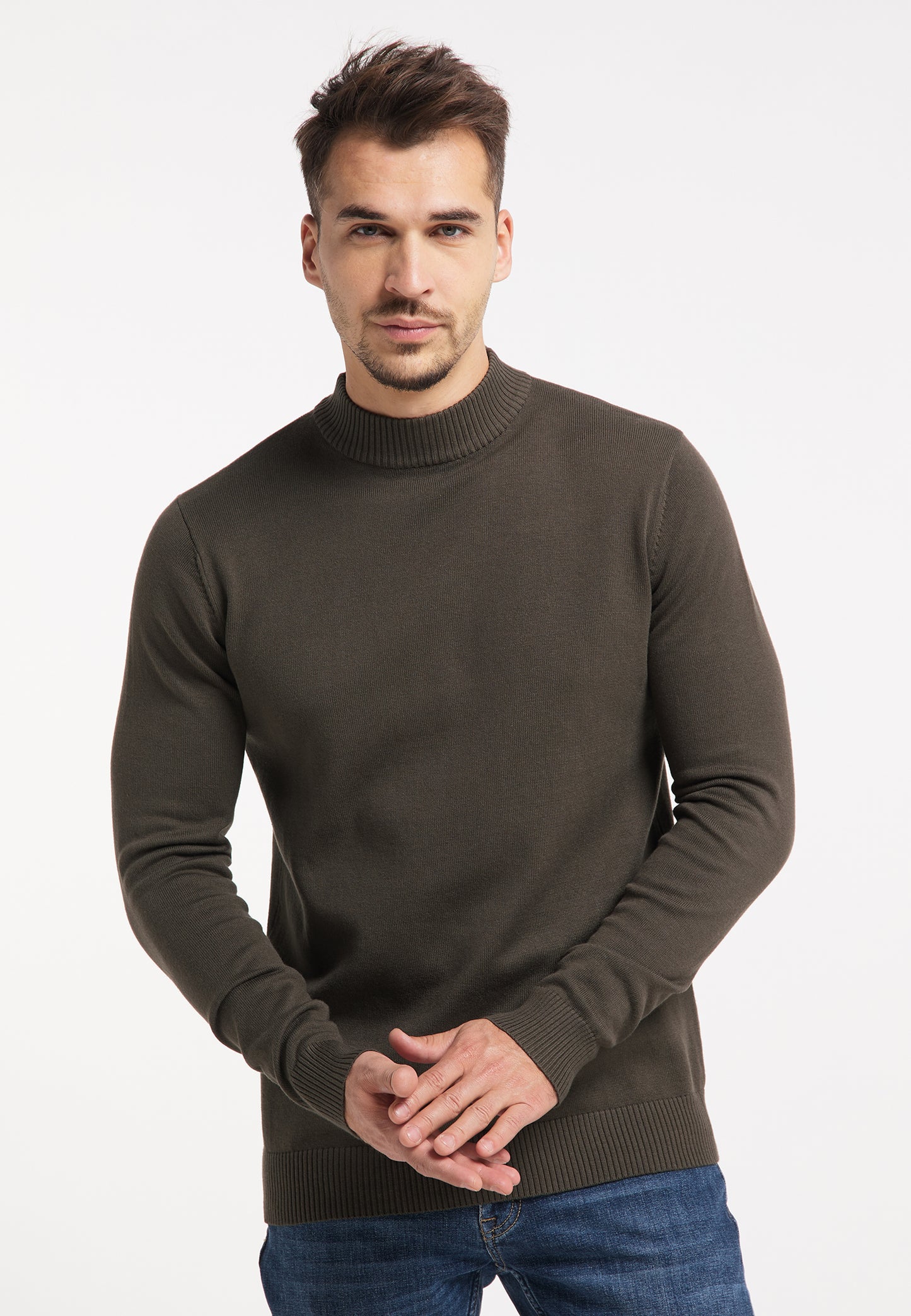 RAIDO men's basic fine knit sweater